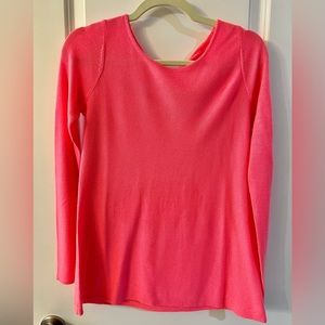 Lilly Pulitzer pink lightweight sweater with cutout back - XS